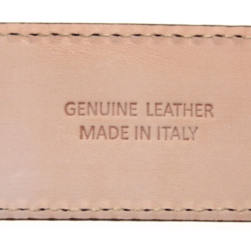 Di Bianco NWT Cut to Size Dress Belt In Solid Brown Leather One Size